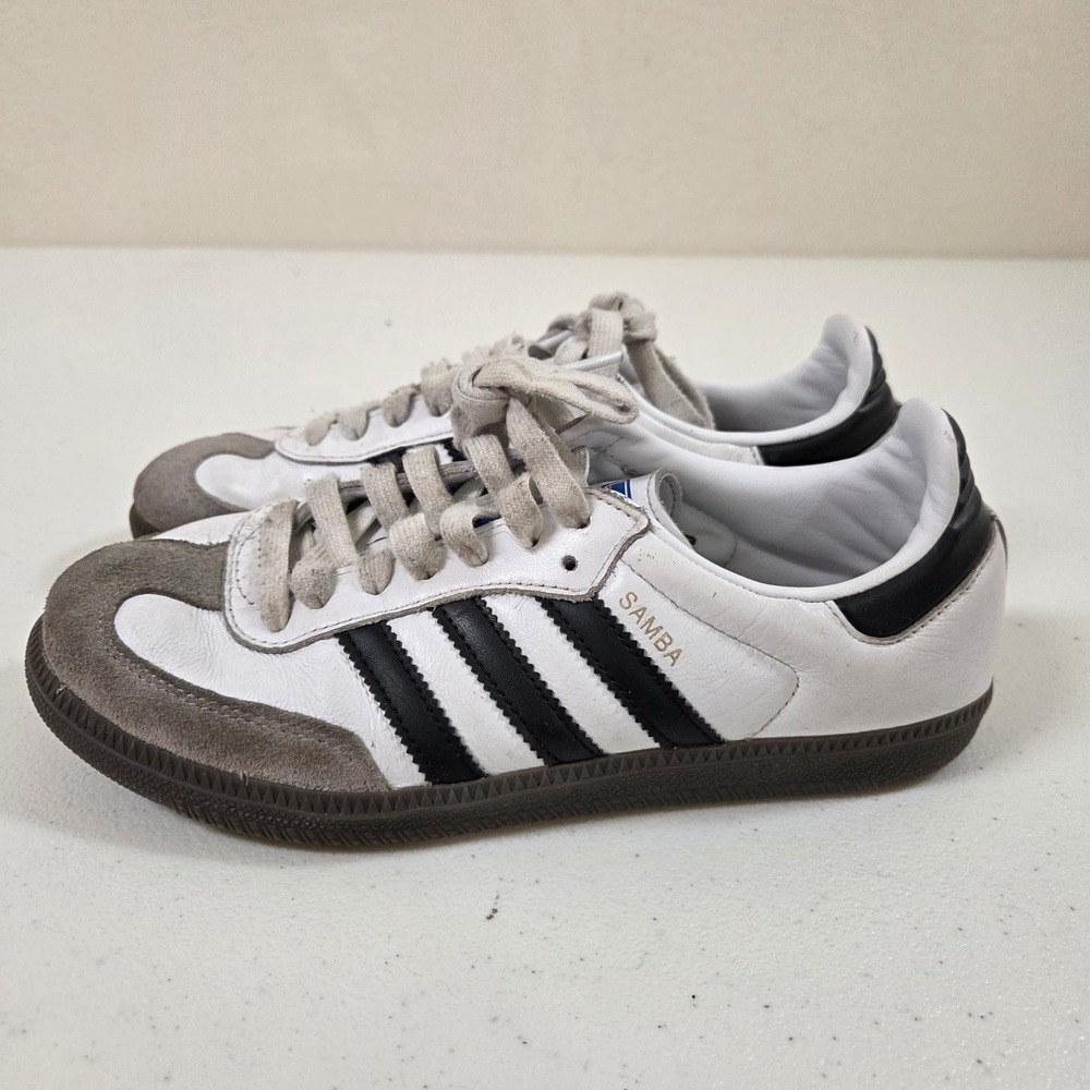 adidas Samba OG White Black Gum Sneakers B75806 Mens 5.5 Womens 6.5